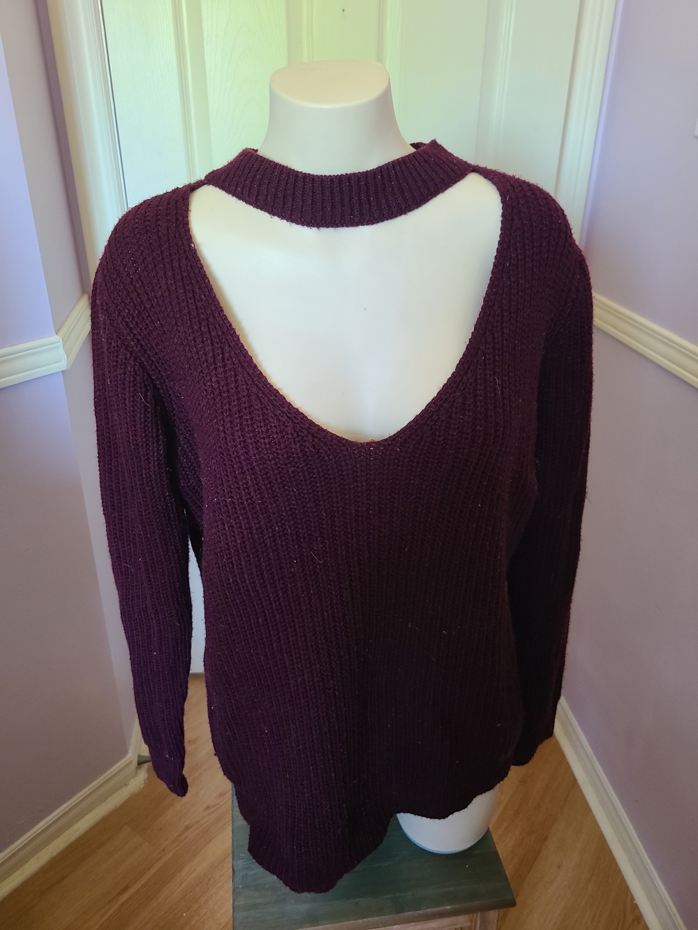 Forever 21 Ribbed Sweater - Plum